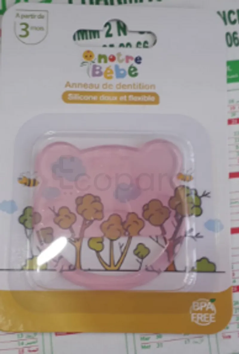 NOTRE BEBE ANNEAU DE DENTITION ULTRA DOUX OURS ROSE REFERENCE BD253E