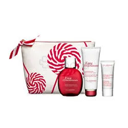 CLARINS COFFRET EAU DYNAMISANTE 100ML + LAIT HYDRATANT 100ML + GOMMAGE 30ML