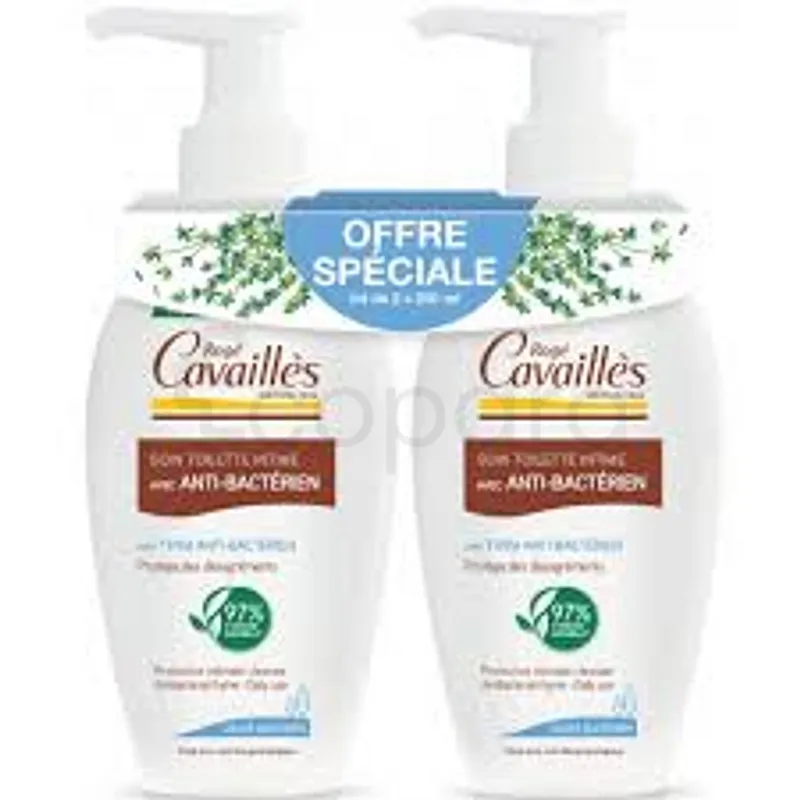 ROGE CAVAILLES OFFRE SPECIAL SOIN TOILETTE INTIME NATUREL ANTI BACTERIEN LOT DE 2 250ML*2