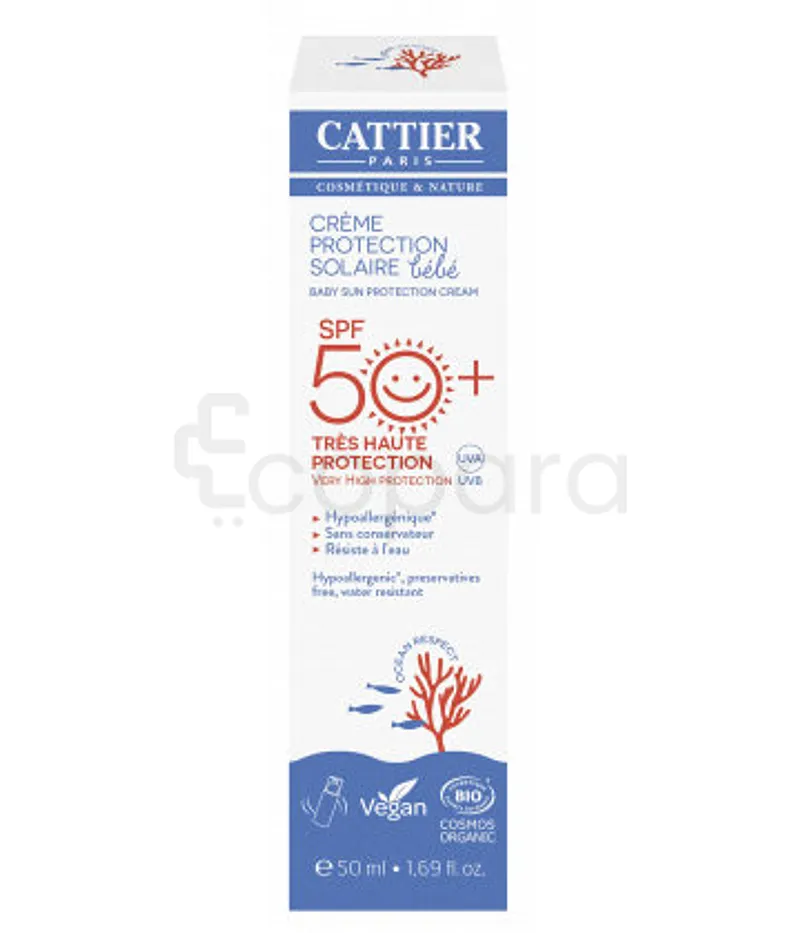 CATTIER CREME PROTECTION SOLAIRE BEBE SPF50+ 50ML
