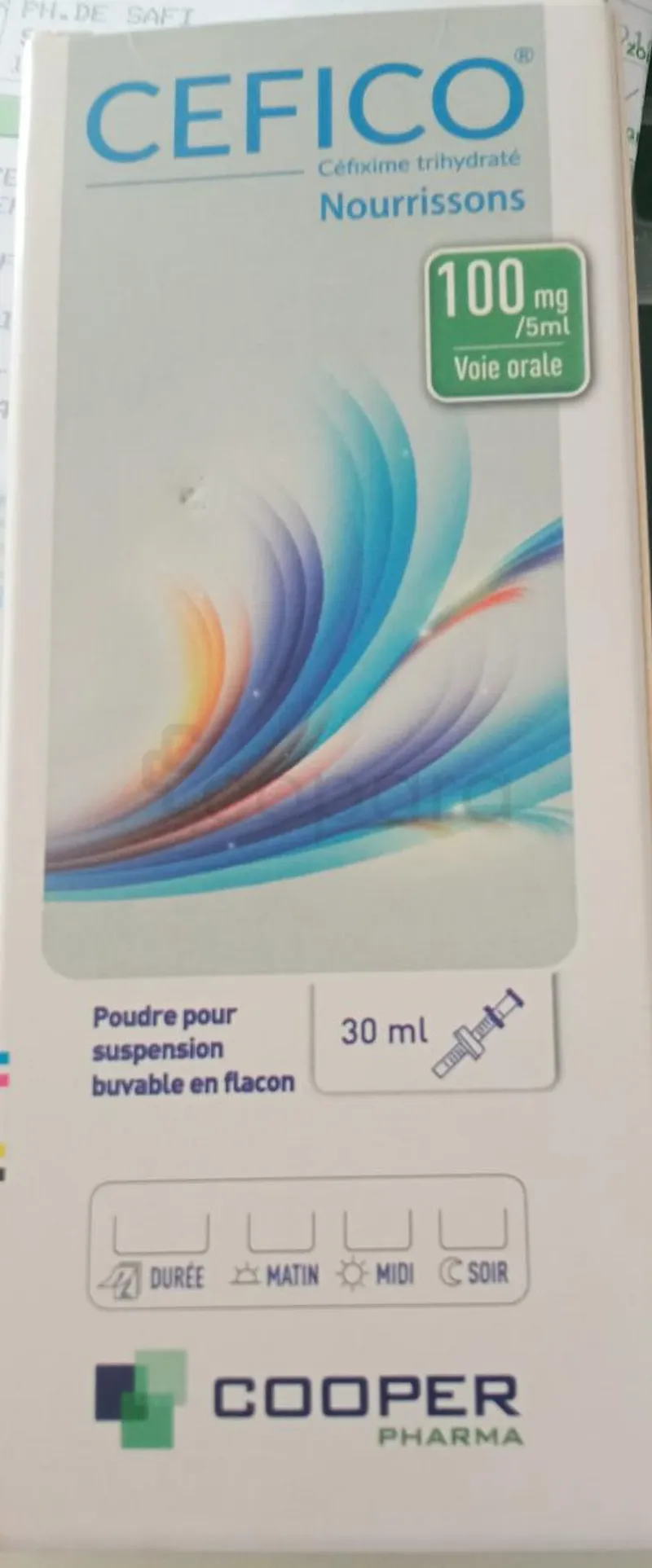 CEFICO 100MG/5ML NOURRISSONS POUDRE POUR SUSPENSION BUVABLE EN FLACON 30ML