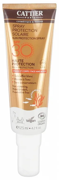 CATTIER SPRAY PROTECTION SOLAIRE SPF30 125ML