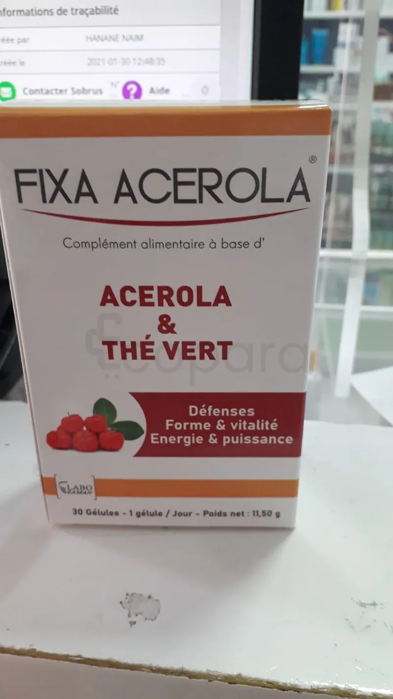 FIXA ACEROLA THE VERT BOITE DE 30 GELULES