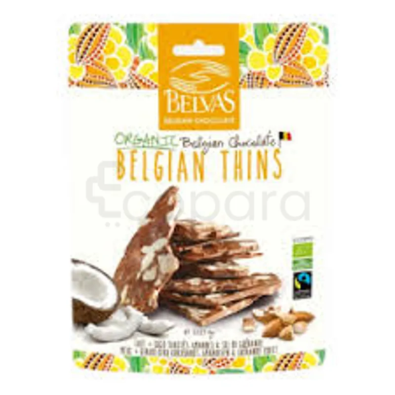 BELVAS BELGIAN THINS CHOCOLAT AU LAIT 120G