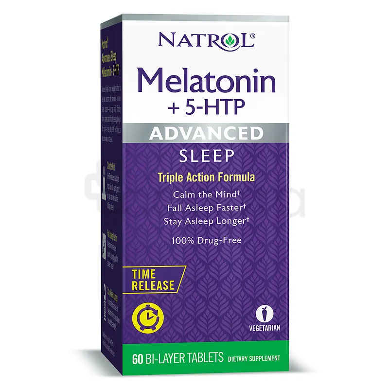 NATROL MELATONIN +5-HTP ADVANCED SLEEP BOITE DE 60 COMPRIMES