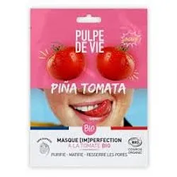 PULPE DE VIE BIO MASQUE VISAGE TISSU IMPERFECTION PINA TOMATA