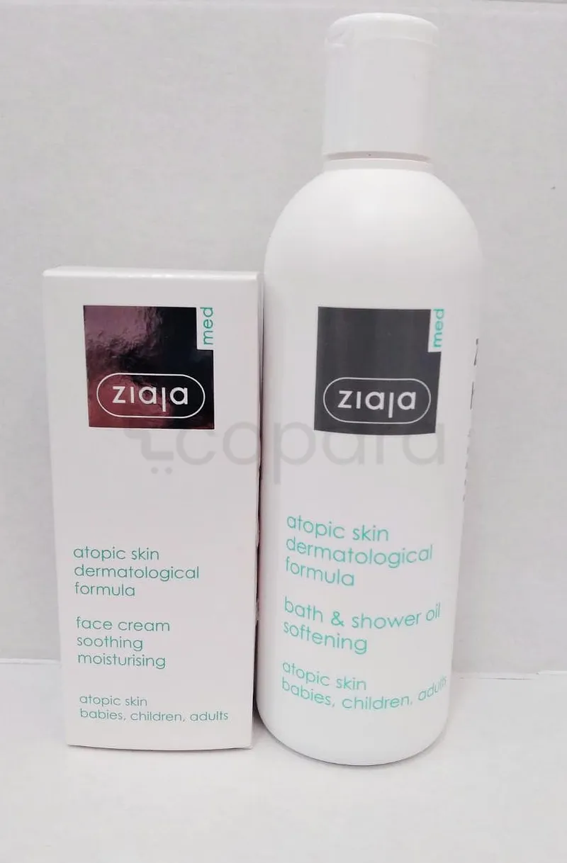 ZIAJA MED PACK CREME 50ML + HUILE DE DOUCHE PEAUX ATOPIQUES 300ML
