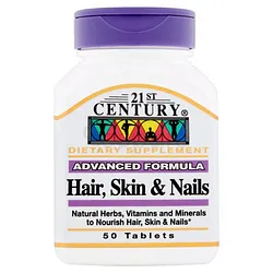 21ST CENTURY HAIR SKIN & NAILS ADVANCED FORMULA BOITE DE 50 COMPRIMES