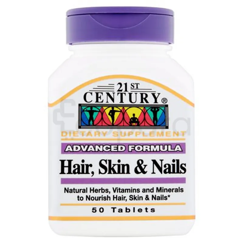 21ST CENTURY HAIR SKIN & NAILS ADVANCED FORMULA BOITE DE 50 COMPRIMES