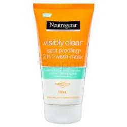 NEUTROGENA VISIBLY CLEAR SPOT PROOFING 2 IN 1 WASH MASK 150ML