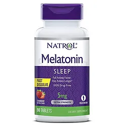 NATROL MELATONIN SLEEP 5MG STRAWBERRY BOITE DE 90 COMPRIMES