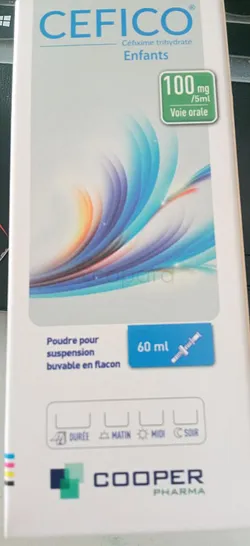 CEFICO 100MG/5ML ENFANT POUDRE POUR SUSPENSION BUVABLE EN FLACON 60ML