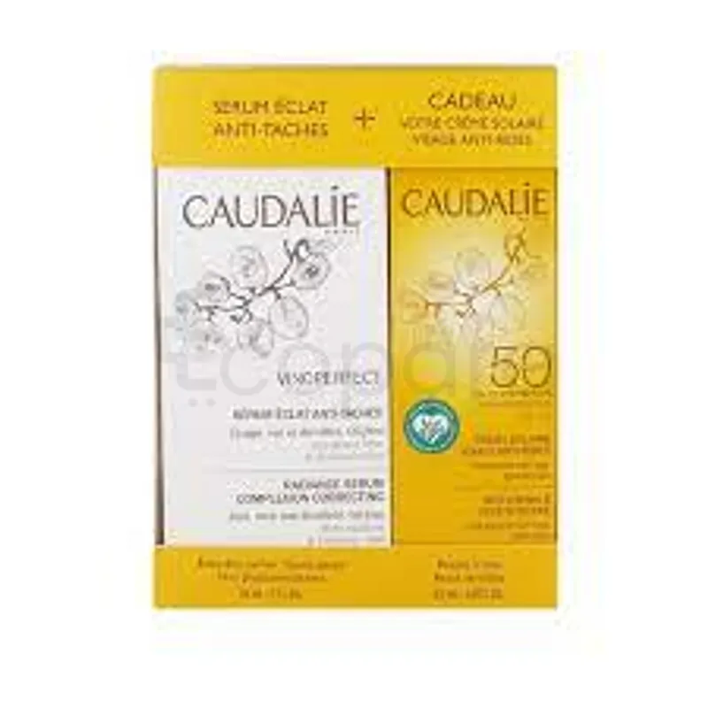CAUDALIE COFFRET VINOPERFECT SERUM ECLAT + CREME SOLAIRE SPF50 25ML OFFERTE REFERENCE 2733-1