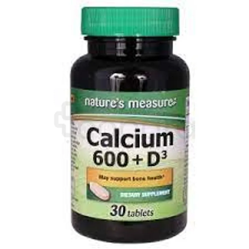 NATURE'S MEASURE CALCIUM 600 + D3 BOITE DE 30 COMPRIMES