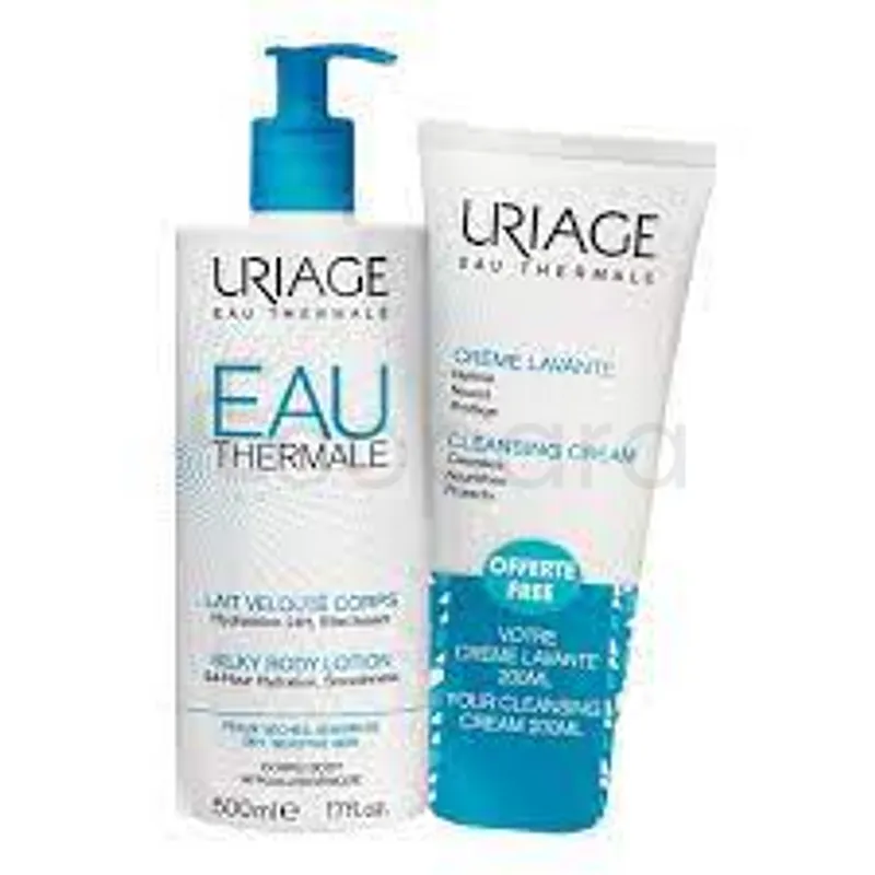 URIAGE EAU THERMALE LAIT VELOUTE 500ML + CREME LAVANTE 200ML