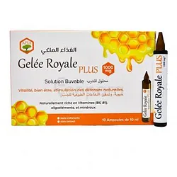 APIA GELEE ROYALE PLUS 1000MG BOITE DE 10 AMPOULES