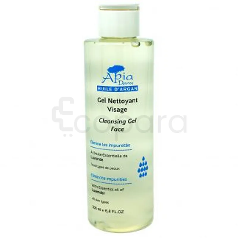 APIA DERM GEL NETTOYANT VISAGE 200ML