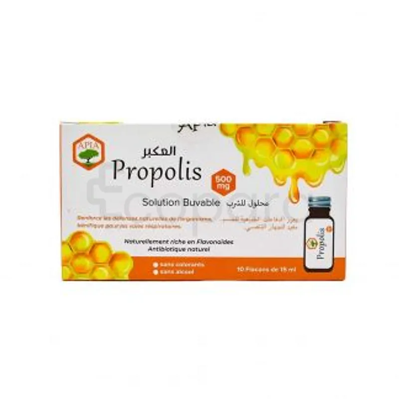 APIA PROPOLIS SOLUTION BUVABLE 500MG BOITE DE 10 FLACONS