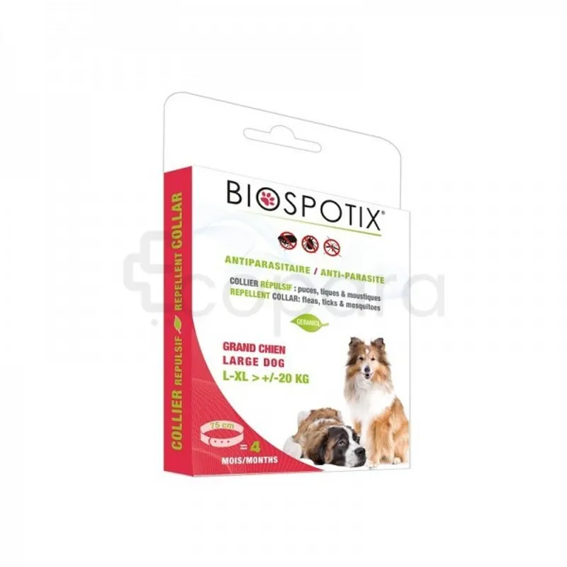 BIOSPOTIX REPULSIFS NATURELS COLLIER REPULSIF GRAND CHIEN TAILLE XL 75CM