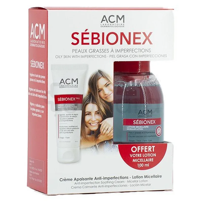 ACM SEBIONEX CREME 40ML + LOTION MICELLAIRE 100ML OFFERTE