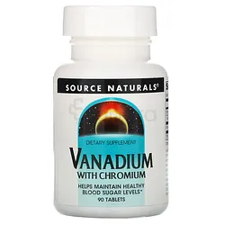 SOURCE NATURALS VANADIUM WITH CHROME BOITE DE 90