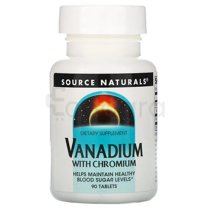 SOURCE NATURALS VANADIUM WITH CHROME BOITE DE 90
