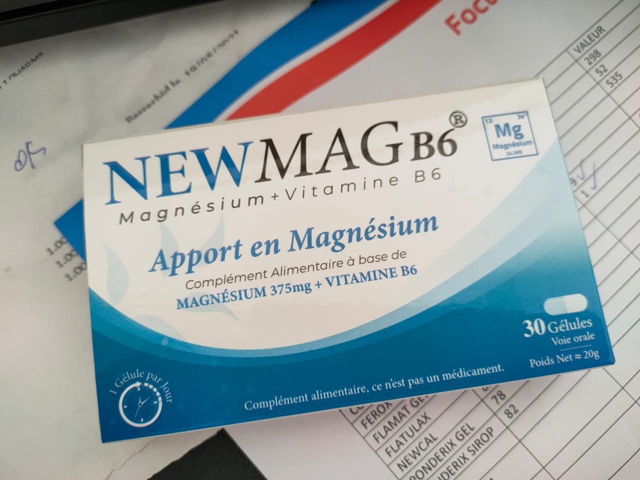 NEWMAG MAGNESIUM 375MG B6 BOITE DE 30 GELULES