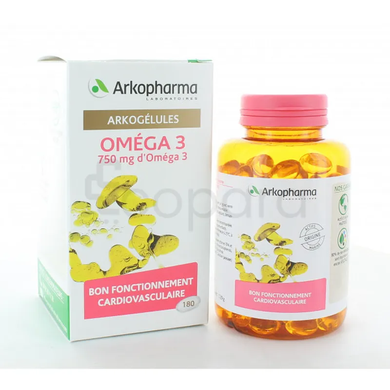 ARKOPHARMA OMEGA 3 BOITE DE 180 CAPSULES