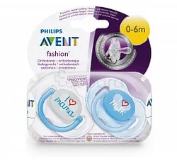AVENT SUCETTE ORTHODONTIQUE FASHION 0-6MOIS REFERENCE SCF172/50