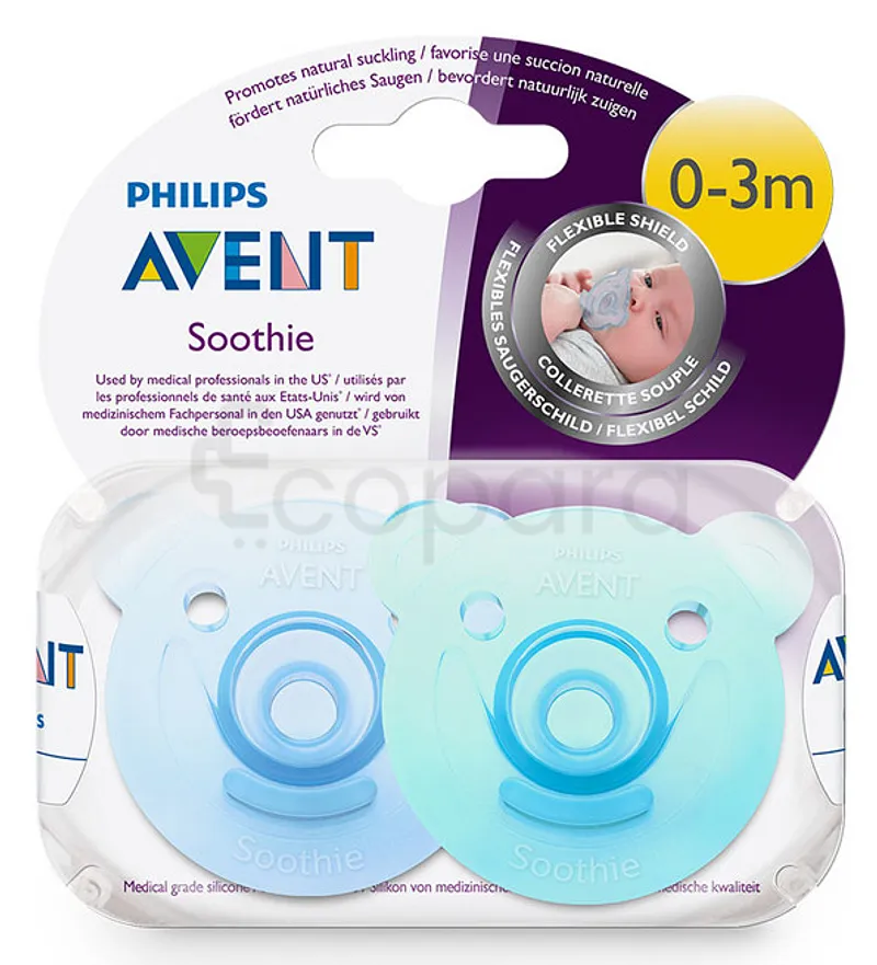 AVENT 2 SUCETTES SOOTHIE 0-3MOIS MIXTE REFERENCE SCF194/00 /UNITE