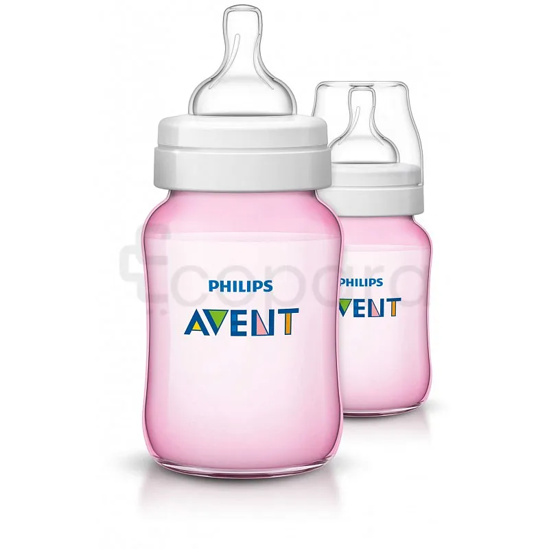 AVENT BIBERONS CLASSIC FILLE 260ML BOITE DE 2 REFERENCE SCF564/62 /UNITE