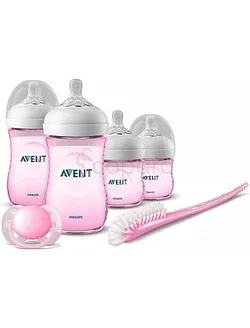 AVENT COFFRET NOUVEAU NE BIBERONS ROSES +0MOIS REFERENCE SCD301/03