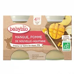 BABYBIO COMPOTE MANGUE POMME 2*130G