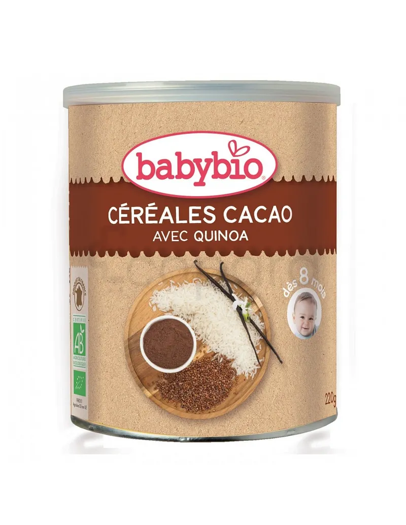 BABYBIO CEREALES CACAO 220G