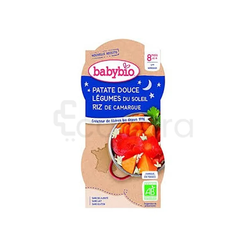 BABYBIO BOL BONNE NUIT PATATE DOUCE LEGUMES 2*200G