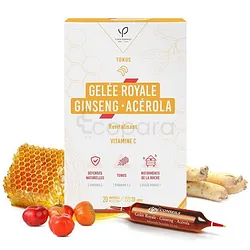 YVES PONROY GELEE ROYALE GINSENG ACEROLA BOITE DE 20 AMPOULES BUVABLES