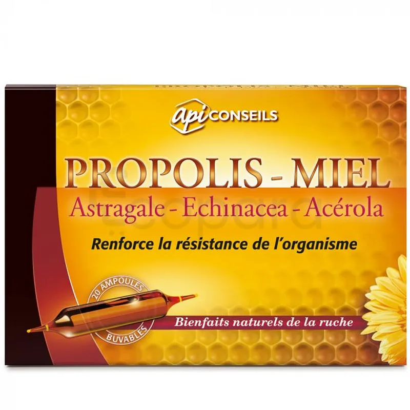 YVES PONROY PROPOLIS ECHINACEA ACEROLA BOITE DE 20 AMPOULES BUVABLES