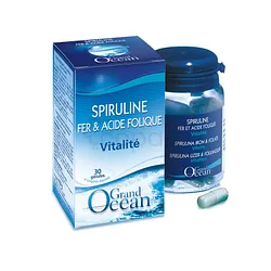 YVES PONROY SPIRULINE FER & ACIDE FOLIQUE VITALITE BOITE DE 30 GELULES