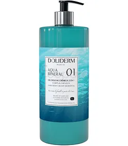 DOLIDERM 01 GEL DOUCHE AQUA MINERAL 2 EN 1 CORPS & CHEVEUX 1L
