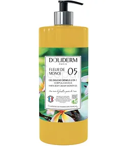 DOLIDERM 05 GEL DOUCHE FLEUR DE MONOÏ 2 EN 1 CORPS & CHEVEUX 1L