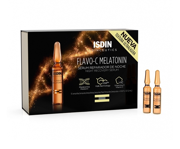 ISDIN FLAVO-C MELATONIN SERUM REPARATEUR NUIT BOITE DE 10 AMPOULES