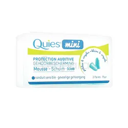 QUIES MINI PROTECTION AUDITIVE MOUSSE BOITE DE 3 PAIRES