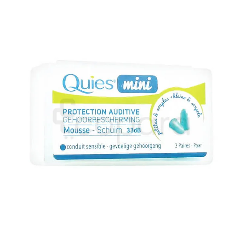 QUIES MINI PROTECTION AUDITIVE MOUSSE BOITE DE 3 PAIRES