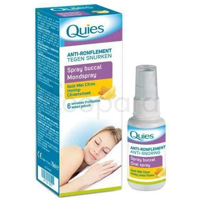 QUIES PRESENTOIR ANTI-RONFLEMENT SPRAY MIEL CITRON 70ML BOITE DE 12
