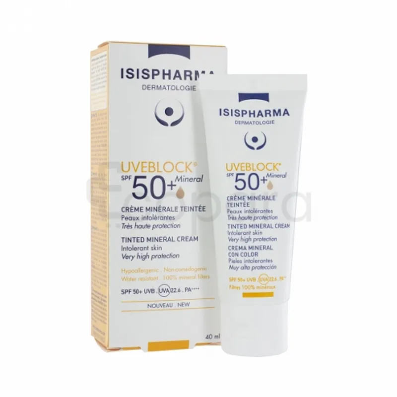ISISPHARMA UVEBLOCK SPF50+ CREME MINERALE TEINTEE 40ML REFERENCE COIVISI020