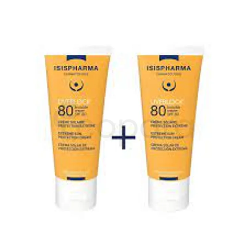 ISISPHARMA PACK UVEBLOCK 80 INVISIBLE CREAM 40ML + 1 OFFERT