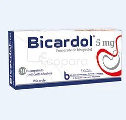 BICARDOL 5MG BOITE DE 30 COMPRIMES PELLICULES