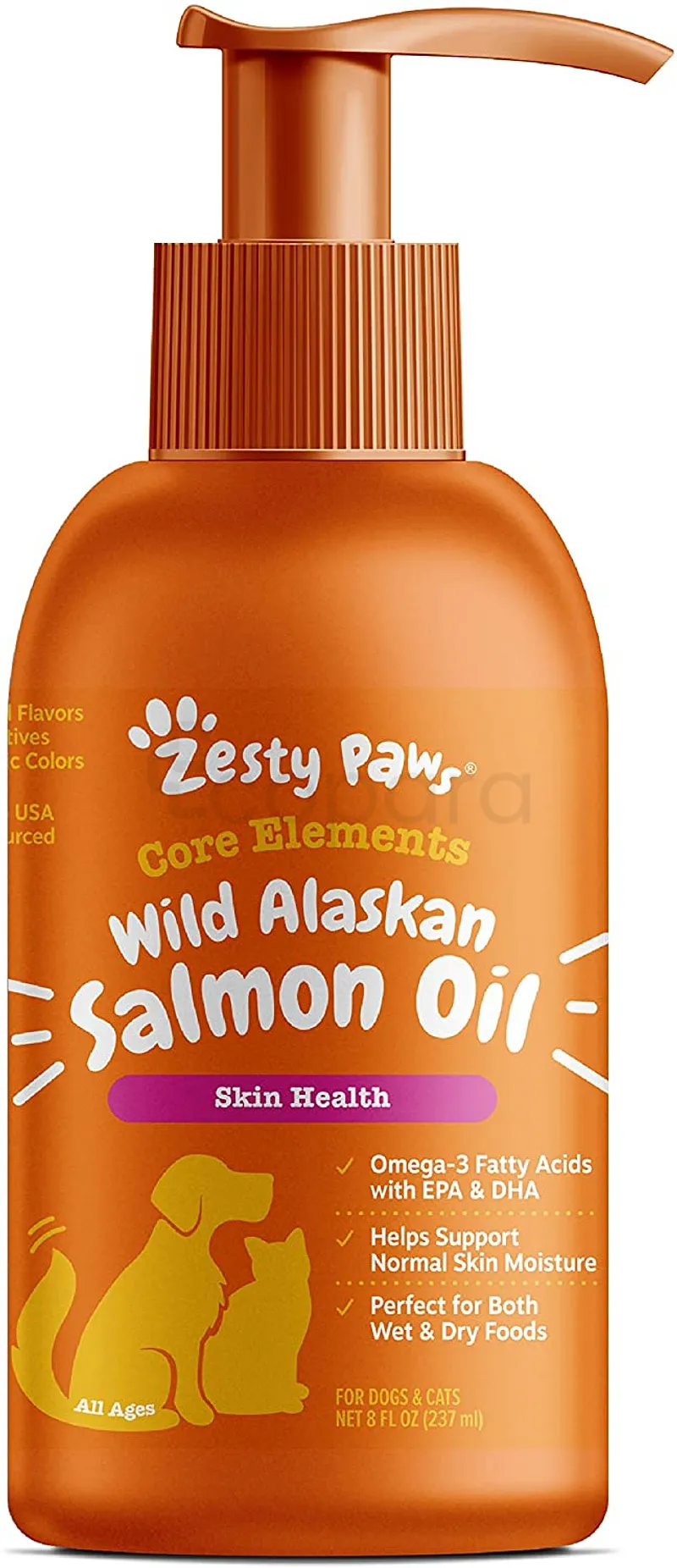 ZESTY PAWS ACEITE DE SALMON SALVAJE DE ALASKA PARA PERROS Y GATOS 946ML
