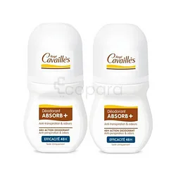 ROGE CAVAILLES DUO DEODORANT ABSORB+ ROLL-ON INVISIBILE 48H LE 2EME A -25%