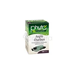 PHYTO CONSEILS ARGILE CHARBON BOITE DE 100 GELULES